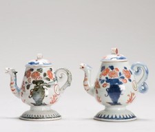 Antico set ca 1700 brocca olio/aceto porcellana giapponese Imari Arita Edo drago