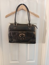 Women's Wilson Leather Black Leather Shoulder Bag Purse With Pockets