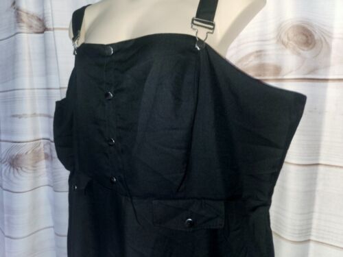 NWT Hot Topic 5 5x Black Midi Skirtall Overall Dress Plus Size Goth Vamp - Picture 11 of 21
