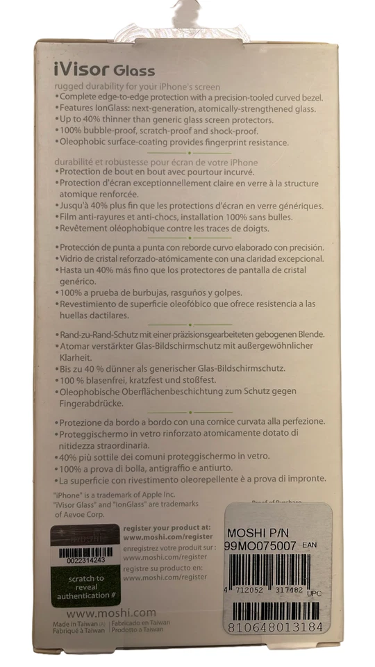 Moshi iVisor Glass Screen Protector for iPhone 6/6s (Edge to Edge) - Black - Image 4 of 4