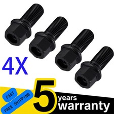 4X ALLOY WHEEL BOLTS BLACK FOR VW GOLF MK4 MK5 MK6 MK7 RADIUS  STUDS NUTS  92❤