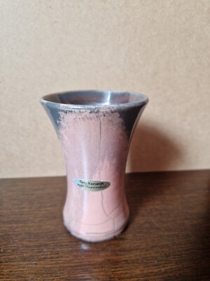 Otto Keramik grau altrose Vase
