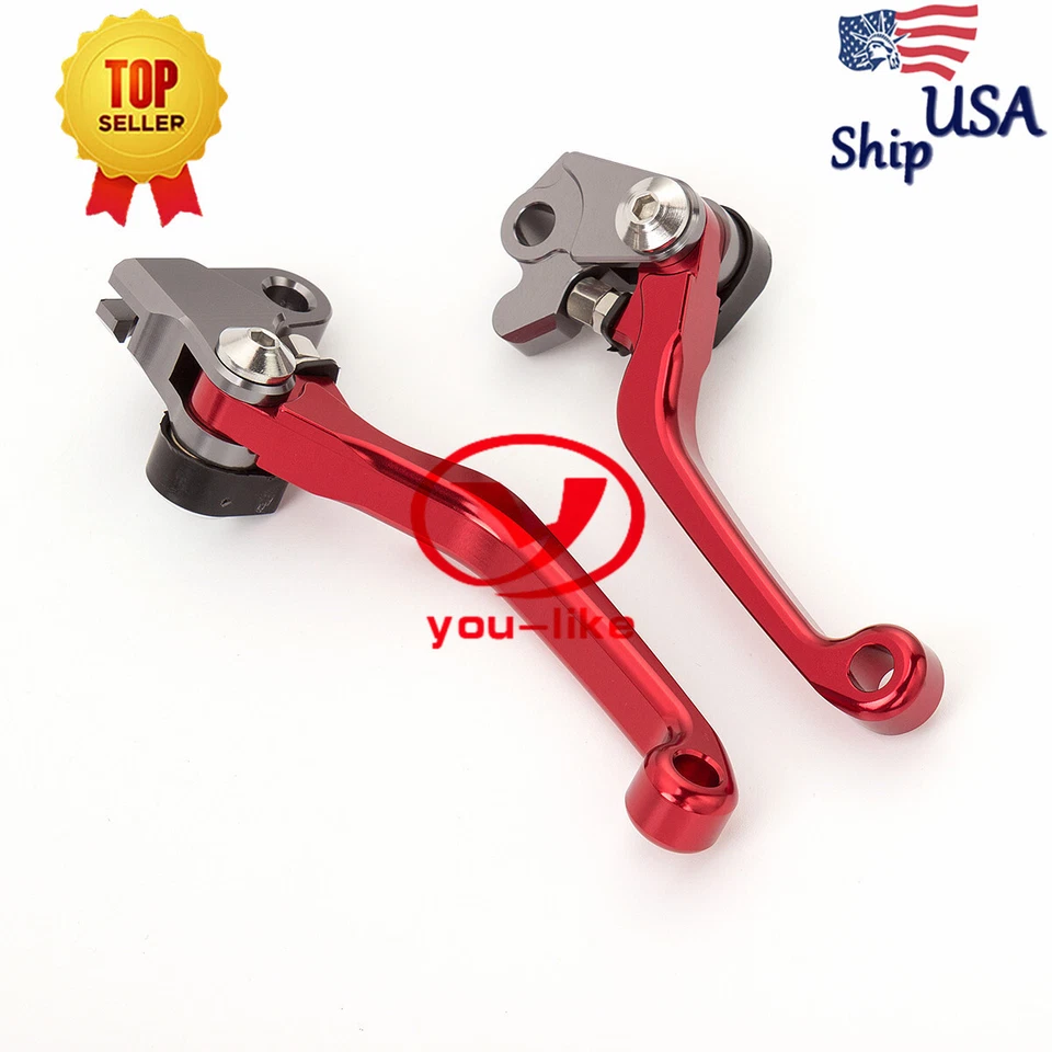 USA Pivot Bike Brake Clutch Levers Off-road For HONDA CRF250R CRF450R 2007-2018 - Изображение 3 из 4