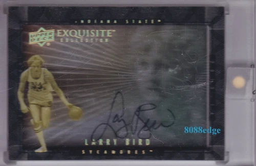 2013-14 EXQUISITE DIMENSIONS AUTO: LARRY BIRD #D-LB SHADOW BOX AUTOGRAPH HOF