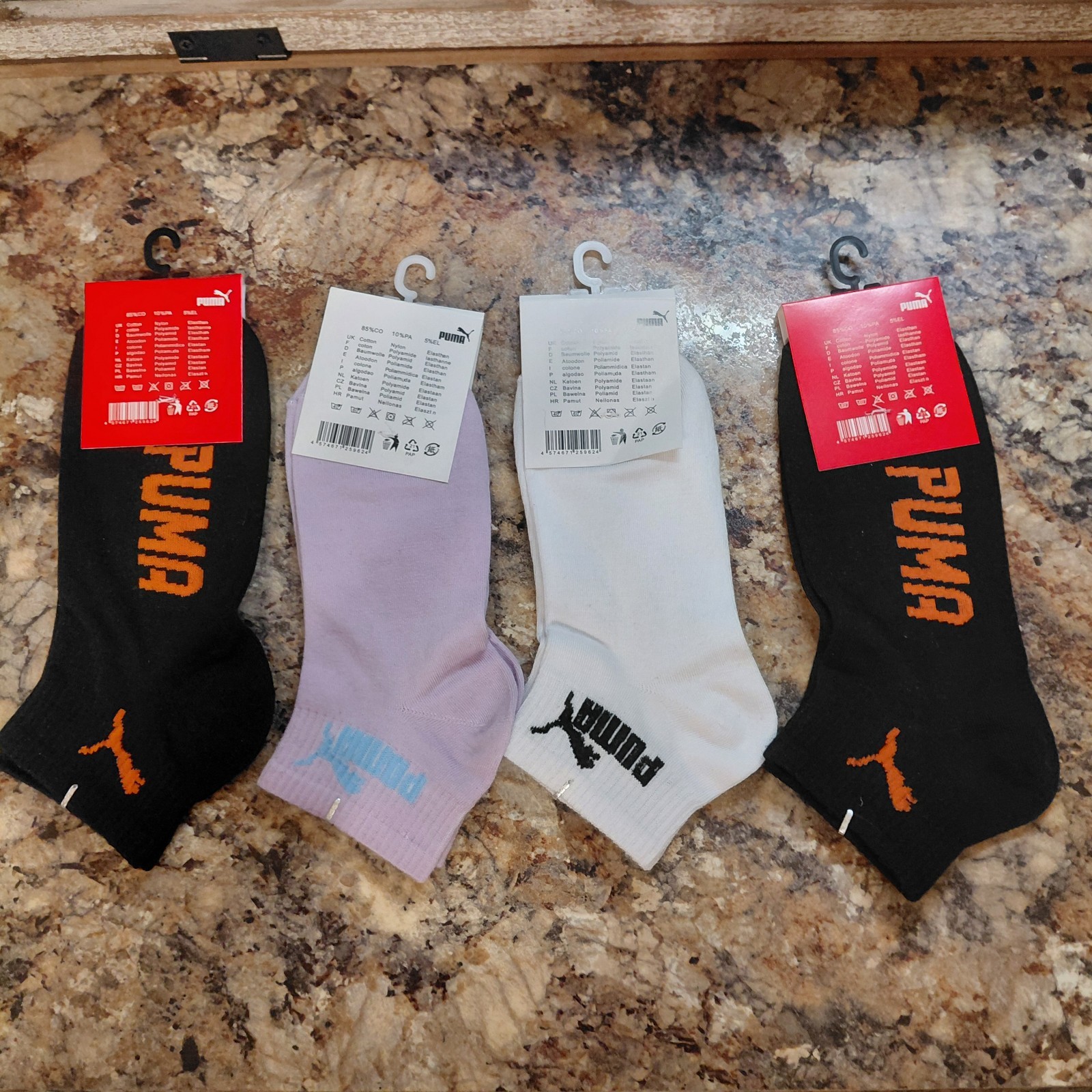 NWT Puma Socks 2 Pr. Mens Size US 6-9.5-- 2 Pr. Womens 7.5-11 Multicolor Dri-Fit thumbnail 2