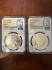 2023 US Two Coin Morgan and Peace Silver Dollar Set NGC MS70