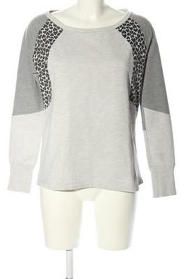MEXX Sweatshirt Damen Sweat Gr. DE 36 hellgrau-schwarz Casual-Look