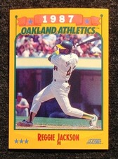 1988 Score (Set Break) #504 Reggie Jackson 1987 Oakland Athletics