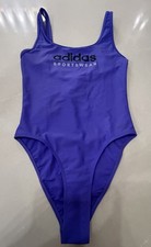 adidas Purple Scoop-Neck One-Piece U Back Swimsuit, 10
