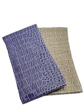 NEW Glossy Faux Alligator Spring Pinch Top Soft Slip In Eyeglasses Case