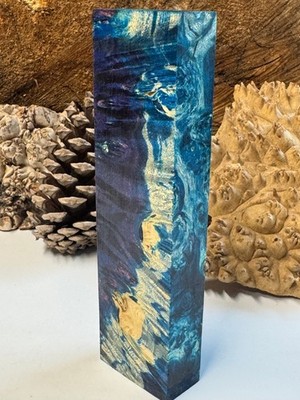 BE15 Stabilized Box Elder Burl Knife Block 1911 Grips Handle Material