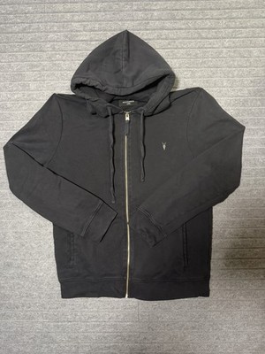 Allsaints Luxury Zip Up Black Hooded sweatshirt Hoodie All Saints Large