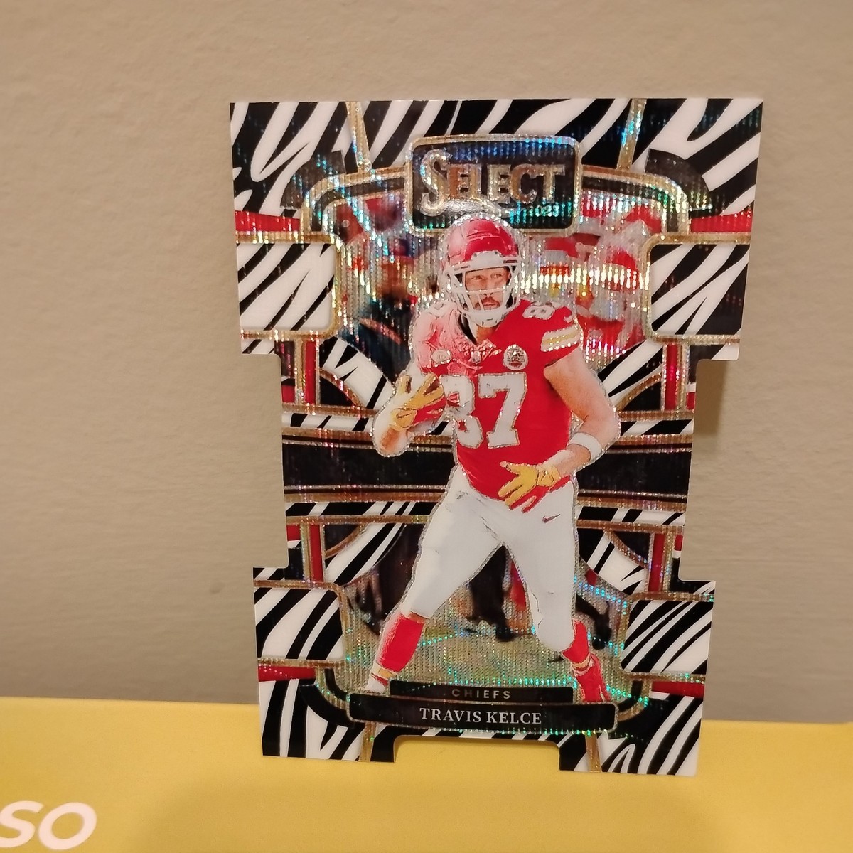2023 Panini Select - Concourse Travis Kelce #50 Zebra Prizm Die