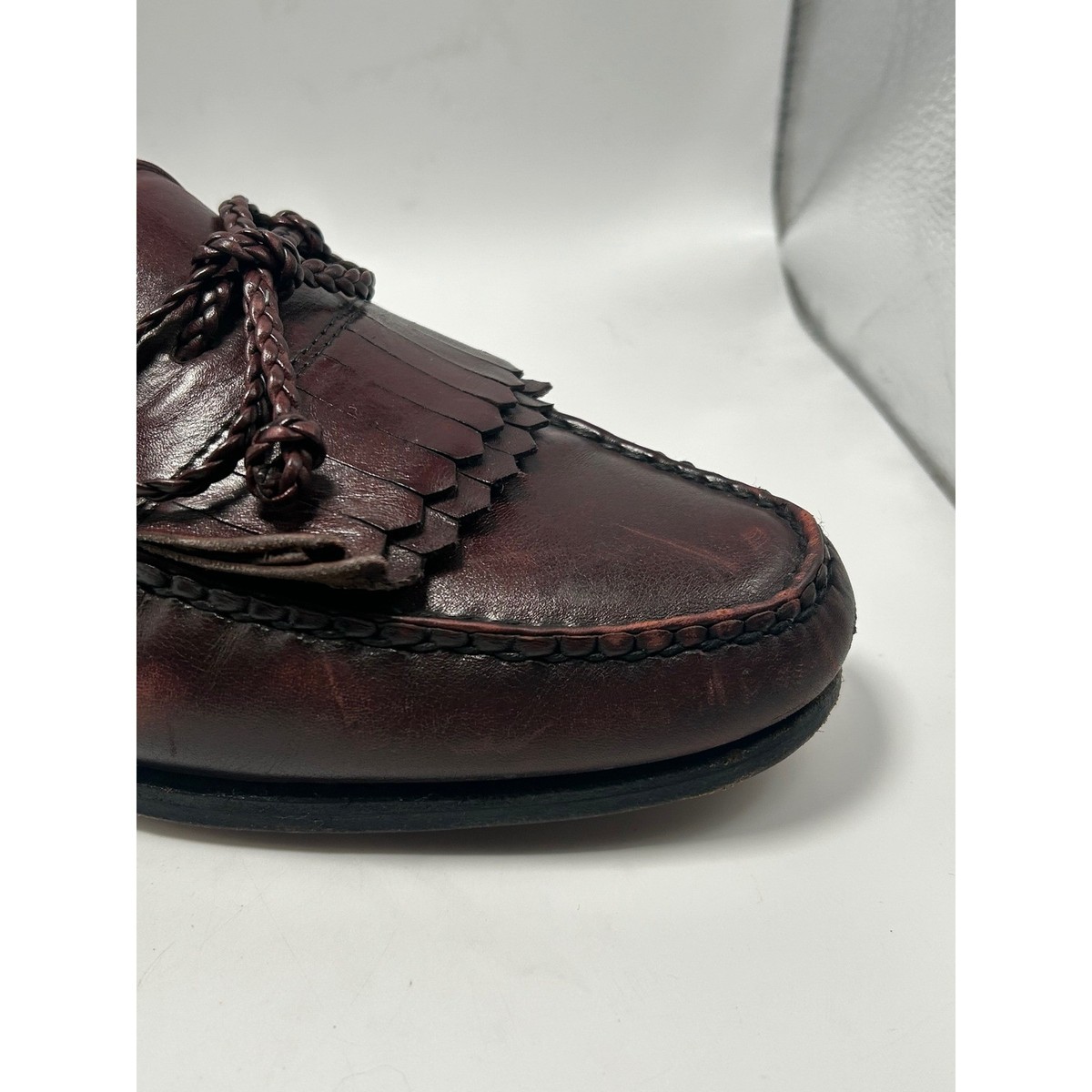 Allen Edmonds Woodstock Brown Leather Kiltie Tassel Loafers 