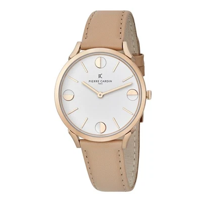 Pierre Cardin Pigalle Half Moon Beige Unisex Armbanduhr CPI.2011 - Bild 1 von 4