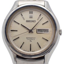 SEIKO Seikomatic P 5106-8020 automático esfera plateada día fecha reloj