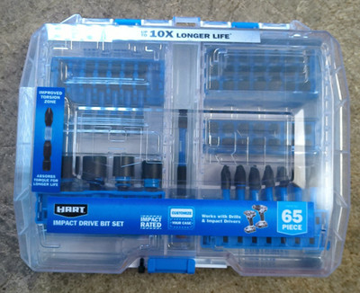 New HART 65-Piece Impact Drive Bit Set for Drill & Impact Driver