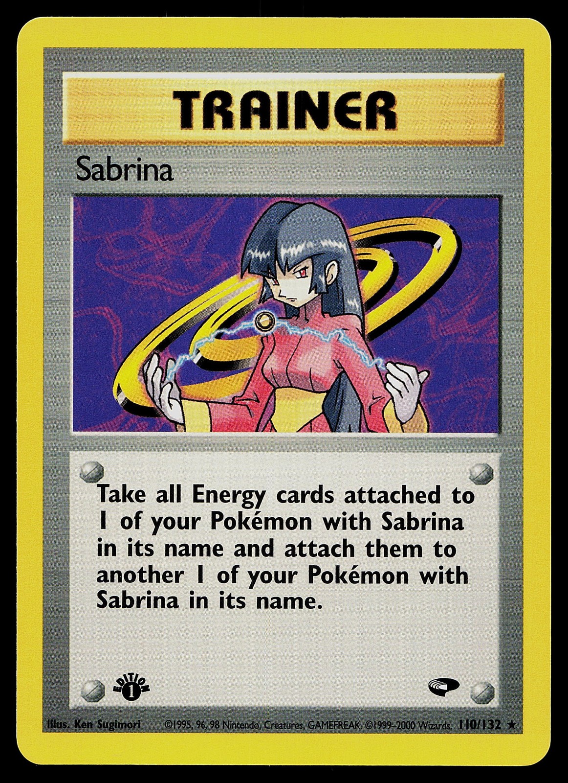 Pokemon Card - Sabrina Gym Challenge 110/132 Rare 1st Edition