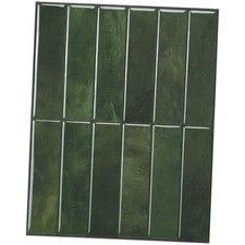 Peel and Stick Backsplash - 5 Sheets of 11.43'' x 9'' - 3D Sefrou Green