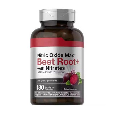 Nitric Oxide Beet Root Capsules w/ Nitrates & Precursor for Men and Women 180 ct
