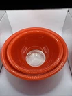 2 Vintage Pyrex Primary Color Red Clear Bottom Mixing Bowls Nesting 323 325