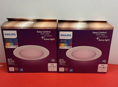 2 Pack Philips 85W LED Smart Wi-Fi Downlight Kit - White