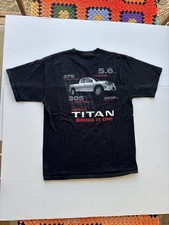 Vintage 2000s Nissan Titan Truck Graphic Shirt L Front & Back Print Classic Y2K