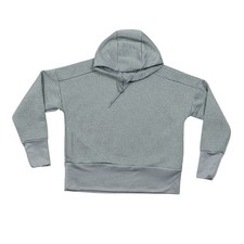 Nike Women's XS Gray Pullover Hoodie - Polyester Dri Fit Athletic Long Sleeve