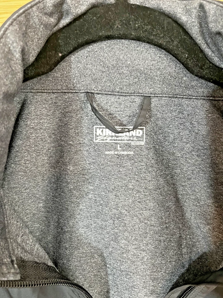 KIRKLAND Ladies Active Black/Grey Jacket Zip Away Hood in Collar Thumb Holes - L - Image 4 of 4