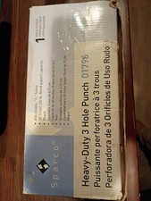 Sparco SPR01796 Heavy-Duty Adjustable 9/32" 3-Hole Punch