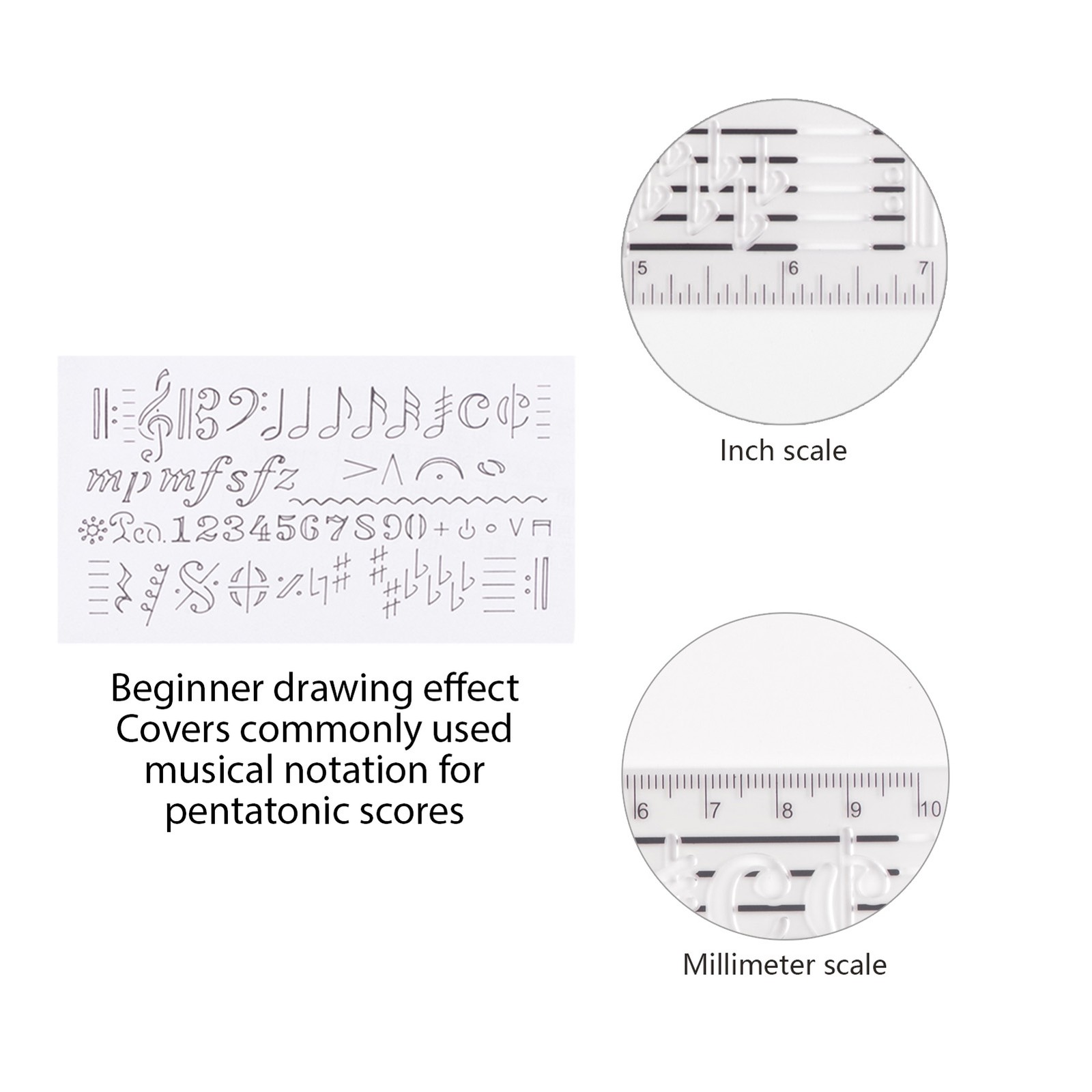 Composer Template Sheet Music Drawing Sheet Ruler Dual Scales Curve Ruler PP Tra