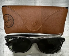 Ray-Ban RB2132 New Wayfarer Sunglasses - Black On Transparent/G-15 Green - 55 mm