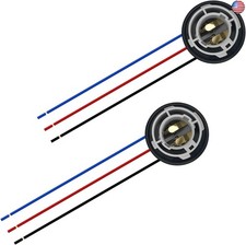 2PCS 1157 Bulb Socket 2357 Brake Light Turn Signal Light Socket Holder Rear