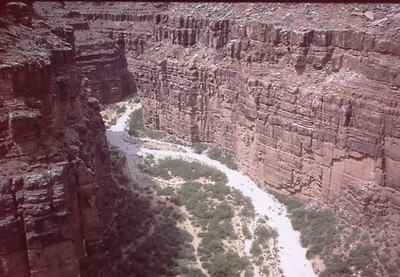 Photograph 35mm Slide July 1986 Arizona Havasu Leaving Via Helicopter River Mud
