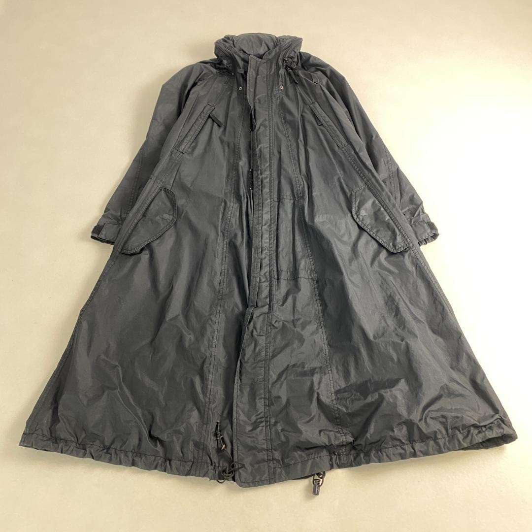 USED ISSEY MIYAKE NYLON JACKET PARACHUTE COAT 2WAY BLACK