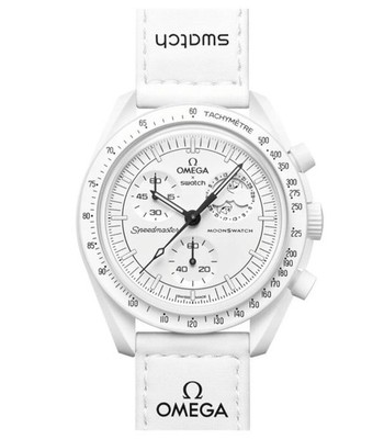 OMEGA Swatch Mission to the Moonphase Snoopy Moonswatch White