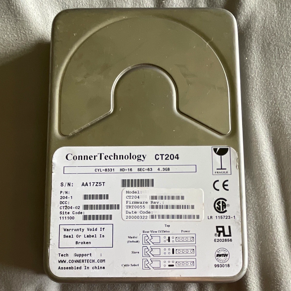Conner Internal Hard Disk Drives 3.5 in Form Factor for sale | eBay