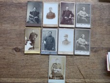 lot de 7 anciennes petites cartes de visite soldat Grande Guerre WW1 COLLECTION