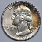 🏳️‍🌈 1953-D Washington Quarter Dollar CH/Gem BU TONER!