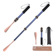 Long Handle Shoe Horn 16.5 - Metal Helper for Easy Footwear Access