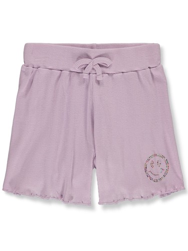 Pink Angel Girls' Ribbed Gem Shorts Color: black Size: 4 - Picture 5 of 12