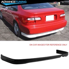 Fits 96-98 Honda Civic 2DR 4DR Type-R Style Rear Bumper Diffuser Lip Spoiler PU