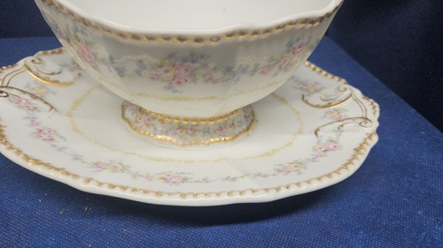 Antique T. Haviland Elite Limoges France Gravy Boat With Attached Underplate - Bild 2 von 8