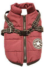 V Pet BR Medium Dog Purple Puffer Jacket Waterproof Lined Adjustable Straps