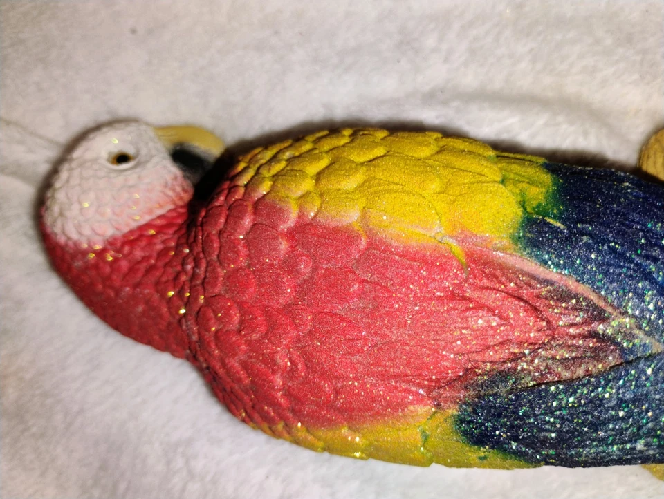 Decoração de mesa estátua de papagaio multicolorida - Imagem 3 de 4