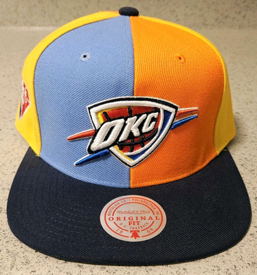 Mitchell & Ness OKC Thunder Pinwheel 75th Anniversary NBA Snapback Hat Cap OSFM