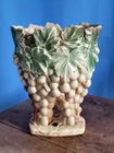 Mccoy Pottery Grapes & Vines Large Double Vase(3486A1)Planter Great Condition