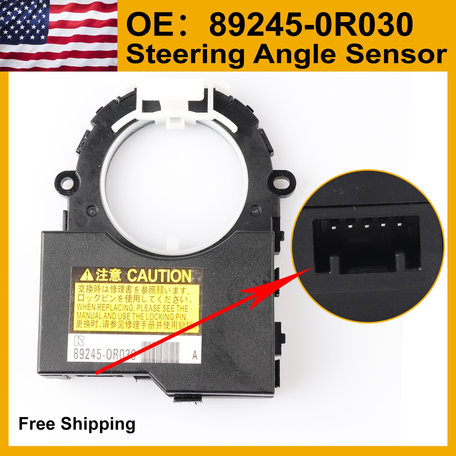 Steering Angle Sensor 89245-0R030 Fit For 2016-2020 TOYOTA TACOMA SR5 Crew 3.5L