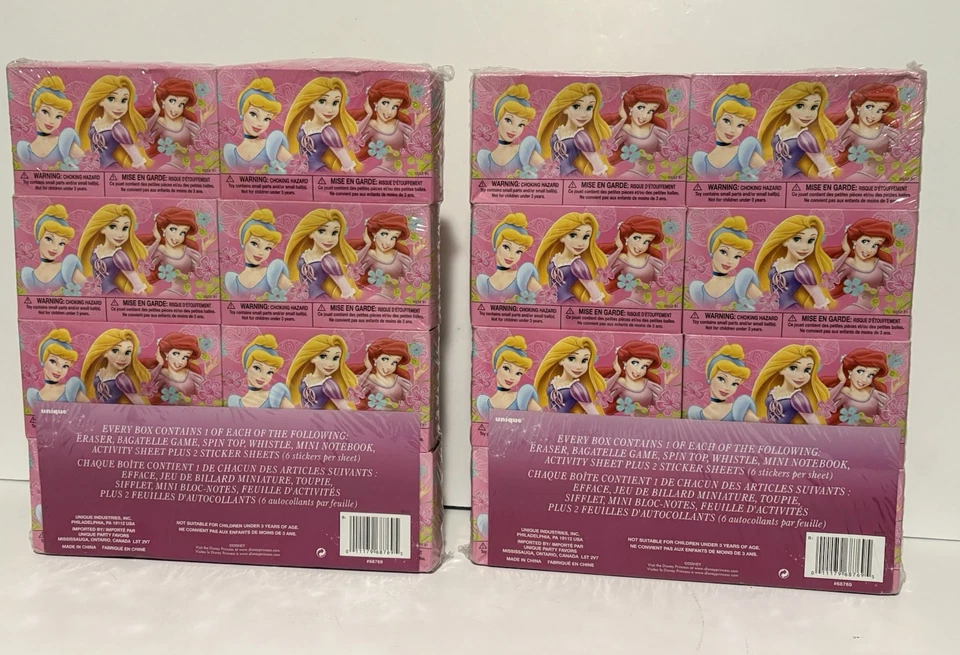 Disney Princess Mega Mix Pacote Econômico 64 Peças Festa de Aniversário Favor (16 Caixas) - Imagem 2 de 4