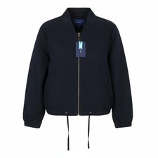 Gant Linen Blend Blouson Damen Jacke L Abend Blau Leicht Bomber
